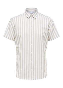SELECTED HOMME Koszula &quot;Regnew&quot; - Regular fit - w kolorze beżowo-białym ze sklepu Limango Polska w kategorii Koszule męskie - zdjęcie 163748633