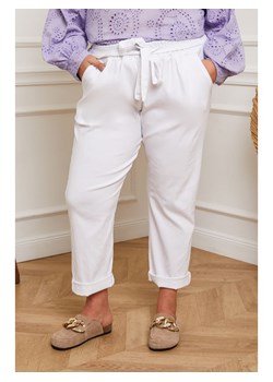Plus Size Company Spodnie &quot;Lirane&quot; w kolorze białym ze sklepu Limango Polska w kategorii Spodnie damskie - zdjęcie 163749220