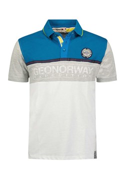 Geographical Norway Koszulka polo &quot;Kweeny&quot; w kolorze szaro-niebieskim ze sklepu Limango Polska w kategorii T-shirty męskie - zdjęcie 163749611