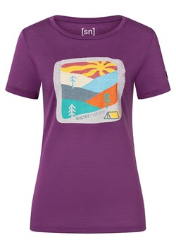 super.natural Koszulka &quot;Mountain Art&quot; w kolorze fioletowym ze sklepu Limango Polska w kategorii Bluzki damskie - zdjęcie 163755154