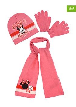 Disney Minnie Mouse 3-częściowy zestaw w kolorze różowym ze sklepu Limango Polska w kategorii Czapki dziecięce - zdjęcie 163759051