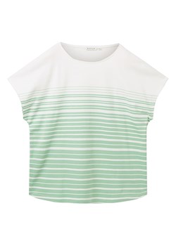 Tom Tailor Koszulka w kolorze zielono-białym ze sklepu Limango Polska w kategorii Bluzki damskie - zdjęcie 163765493