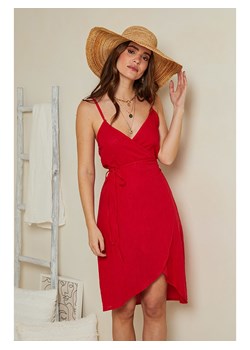 Rodier Lin Lniana sukienka w kolorze czerwonym ze sklepu Limango Polska w kategorii Sukienki - zdjęcie 163772823