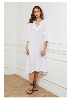Joséfine Lniana sukienka &quot;Devalone&quot; w kolorze białym ze sklepu Limango Polska w kategorii Sukienki - zdjęcie 163775441