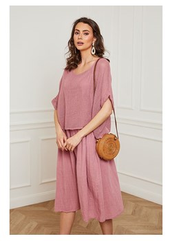 Fleur de Lin Lniana sukienka &quot;Equanone&quot; w kolorze jasnoróżowym ze sklepu Limango Polska w kategorii Sukienki - zdjęcie 163775522