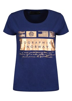 Geographical Norway Koszulka &quot;Jicorne&quot; w kolorze granatowym ze sklepu Limango Polska w kategorii Bluzki damskie - zdjęcie 163775961