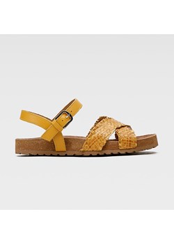 Lasocki Skórzane sandały w kolorze żółtym ze sklepu Limango Polska w kategorii Sandały damskie - zdjęcie 163776542