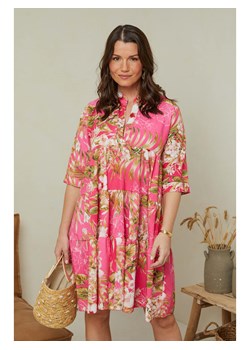 Curvy Lady Sukienka w kolorze różowym ze wzorem ze sklepu Limango Polska w kategorii Sukienki - zdjęcie 163780132