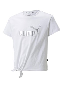 Puma Koszulka &quot;ESS+&quot; w kolorze białym ze sklepu Limango Polska w kategorii Bluzki dziewczęce - zdjęcie 163781391