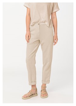 Hessnatur Spodnie w kolorze beżowym ze sklepu Limango Polska w kategorii Spodnie damskie - zdjęcie 163797310