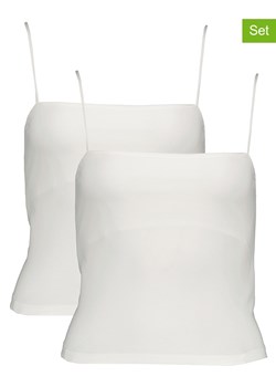 Gina Tricot Topy (2 szt.) w kolorze białym ze sklepu Limango Polska w kategorii Bluzki damskie - zdjęcie 163797871