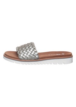 Ara Shoes Skórzane klapki w kolorze srebrnym ze sklepu Limango Polska w kategorii Klapki damskie - zdjęcie 163800091