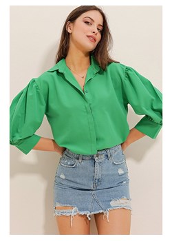 Defile Bluzka w kolorze zielonym ze sklepu Limango Polska w kategorii Koszule damskie - zdjęcie 163803744