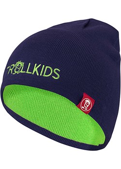 Trollkids Dwustronna czapka beanie &quot;Troll&quot; w kolorze jasnozielono-granatowym ze sklepu Limango Polska w kategorii Czapki dziecięce - zdjęcie 163813902