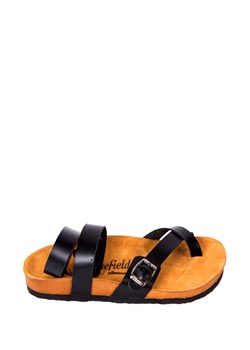 Moosefield Skórzane sandały w kolorze czarnym ze sklepu Limango Polska w kategorii Sandały damskie - zdjęcie 163819244