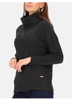 Szary sweter z luźnym golfem L'AF Mika ze sklepu Eye For Fashion w kategorii Swetry damskie - zdjęcie 163822492