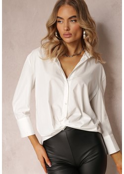 Biała Koszula z Trójkątnym Dekoltem Kivinen ze sklepu Renee odzież w kategorii Koszule damskie - zdjęcie 163823482