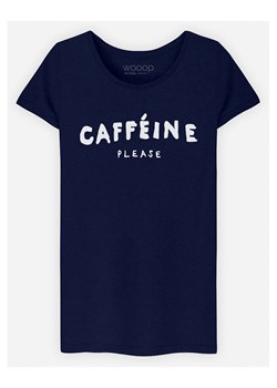WOOOP Koszulka &quot;Caffeine Please&quot; w kolorze granatowym ze sklepu Limango Polska w kategorii Bluzki damskie - zdjęcie 163826081