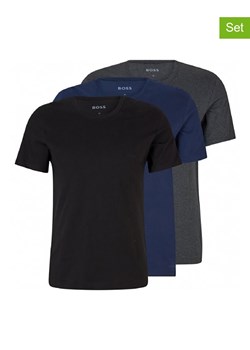 Hugo Boss Koszulki (3 szt.) w kolorze czarnym, granatowym i szarym ze sklepu Limango Polska w kategorii T-shirty męskie - zdjęcie 163826960