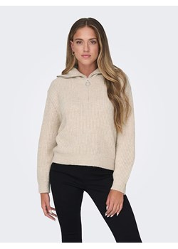 ONLY Sweter &quot;Baker&quot; w kolorze beżowym ze sklepu Limango Polska w kategorii Swetry damskie - zdjęcie 163831472