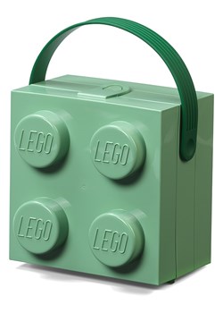 LEGO Pojemnik &quot;Brick 4&quot; w kolorze szarozielonym na lunch - 16,5 x 11,6 x 17,3 cm ze sklepu Limango Polska w kategorii Akcesoria kuchenne - zdjęcie 163832270