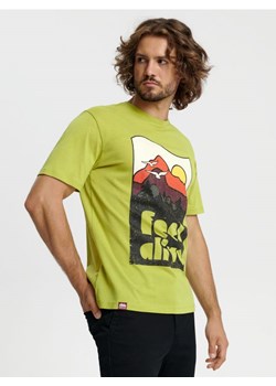 Sinsay - Koszulka z nadrukiem - zielony ze sklepu Sinsay w kategorii T-shirty męskie - zdjęcie 163833270