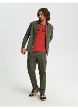 Sinsay - Spodnie straight cargo - zielony ze sklepu Sinsay w kategorii Spodnie męskie - zdjęcie 163833351