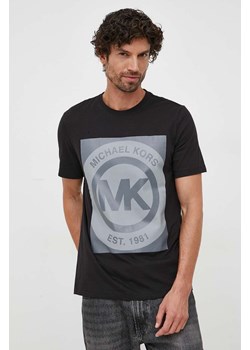 Michael Kors t-shirt lounge bawełniany kolor czarny z nadrukiem ze sklepu ANSWEAR.com w kategorii T-shirty męskie - zdjęcie 163834511