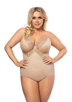 Body modelujące Gala Gorsenia beżowe K356 ze sklepu piubiu_pl w kategorii Body damskie - zdjęcie 163841560