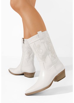 Białe kozaki kowbojki damskie Zavila ze sklepu Zapatos w kategorii Botki - zdjęcie 163847931