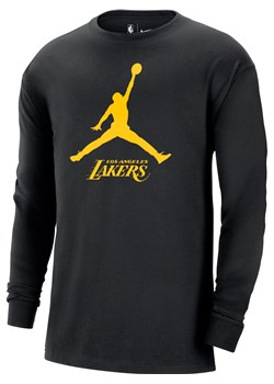Męski T-shirt z długim rękawem Jordan NBA Los Angeles Lakers Essential - Czerń ze sklepu Nike poland w kategorii T-shirty męskie - zdjęcie 163849883