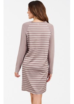 Koszula nocna damska cappuccino na długi rękaw Oda, Kolor cappuccino, Rozmiar M, Italian Fashion ze sklepu Primodo w kategorii Koszule nocne - zdjęcie 163853061