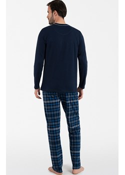 Bawełniana piżama męska z długim rękawem Ruben, Kolor granatowy-wzór, Rozmiar 2XL, Italian Fashion ze sklepu Primodo w kategorii Piżamy męskie - zdjęcie 163853071
