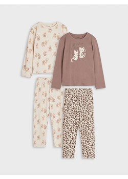 Sinsay - Piżamy 2 pack - beżowy ze sklepu Sinsay w kategorii Piżamy dziecięce - zdjęcie 163860494