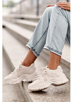 Sneakersy Buty sportowe Masywne Damskie Beżowe Toderus 23SP26-5999 ze sklepu ZAZOO w kategorii Buty sportowe damskie - zdjęcie 163866350