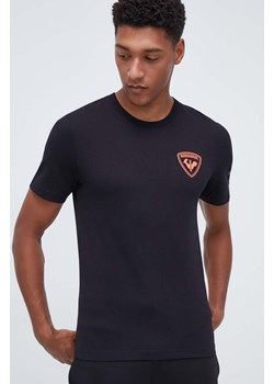 Rossignol t-shirt bawełniany HERO męski kolor czarny z nadrukiem RLMMY04 ze sklepu ANSWEAR.com w kategorii T-shirty męskie - zdjęcie 163876032