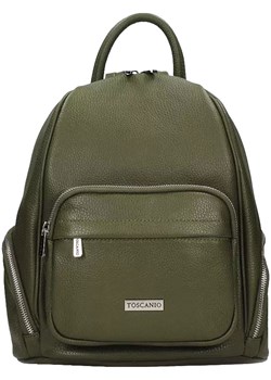 Torebka Plecak Toscanio E117 Zieleń Oliwka Skóra ze sklepu EuroButy.com.pl w kategorii Plecaki - zdjęcie 163887702