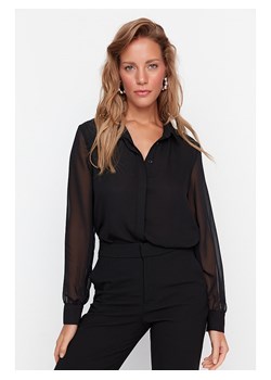 trendyol Bluzka w kolorze czarnym ze sklepu Limango Polska w kategorii Koszule damskie - zdjęcie 163892334
