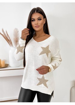sweter larto ecru one size ze sklepu UBRA w kategorii Swetry damskie - zdjęcie 163893760