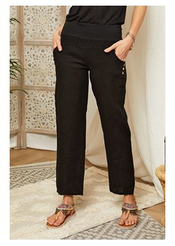 Lin Passion Lniane spodnie w kolorze czarnym ze sklepu Limango Polska w kategorii Spodnie damskie - zdjęcie 163895592