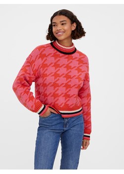 Vero Moda Sweter &quot;Alecia&quot; w kolorze czerwono-różowym ze wzorem ze sklepu Limango Polska w kategorii Swetry damskie - zdjęcie 163903811