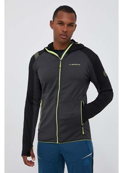 La Sportiva bluza sportowa Upendo Hoody kolor czarny z kapturem gładka ze sklepu ANSWEAR.com w kategorii Bluzy męskie - zdjęcie 163906011