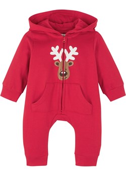 Kombinezon dresowy niemowlęcy w bożonarodzeniowym stylu, bawełna organiczna ze sklepu bonprix w kategorii Pajacyki - zdjęcie 163917401