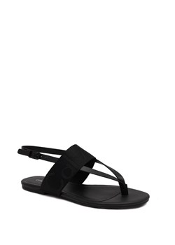 CALVIN KLEIN JEANS Skórzane sandały FLAT SANDAL WEBBING ze sklepu Gomez Fashion Store w kategorii Sandały damskie - zdjęcie 163936294