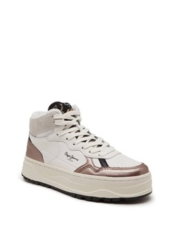 Pepe Jeans London Sneakersy KORE BASKET W | z dodatkiem skóry ze sklepu Gomez Fashion Store w kategorii Buty sportowe damskie - zdjęcie 163942403