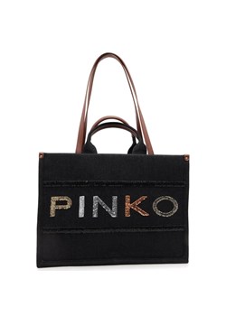 Pinko Shopperka SHOPPER DENIM RICAMO LOGO ze sklepu Gomez Fashion Store w kategorii Torby Shopper bag - zdjęcie 163949182