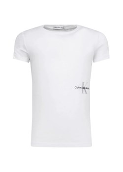 CALVIN KLEIN JEANS T-shirt MONOGRAM OFF PLACED | Regular Fit ze sklepu Gomez Fashion Store w kategorii Bluzki dziewczęce - zdjęcie 163949251