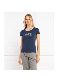 EA7 T-shirt | Slim Fit ze sklepu Gomez Fashion Store w kategorii Bluzki damskie - zdjęcie 163954812