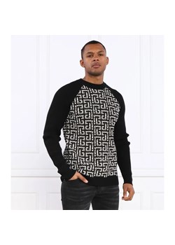 Balmain Wełniany sweter MARBLE MONOGRAM | Regular Fit ze sklepu Gomez Fashion Store w kategorii Swetry męskie - zdjęcie 163956963