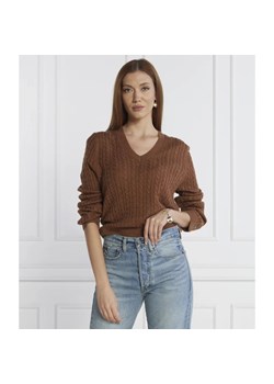 Tommy Hilfiger Wełniany sweter SOFT CABLE | Regular Fit ze sklepu Gomez Fashion Store w kategorii Swetry damskie - zdjęcie 163957303